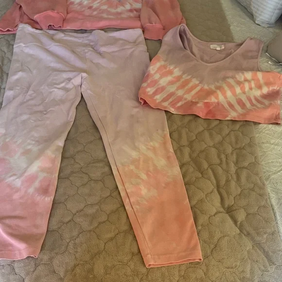Lou & Grey XL Pink Tie-Dye Lounge Set (3 pieces) - Picture 2 of 6